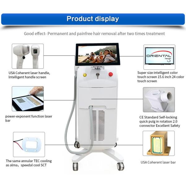 808nm Diode Laser Hair Removal Machine With Cooling System For Salon
