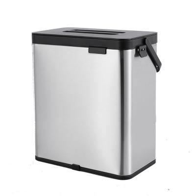 Square Combination Plastic Interior Moisture-proof Deodorant Kitchen Toilet Household Stainless Steel Wall Hanging Trash Can
