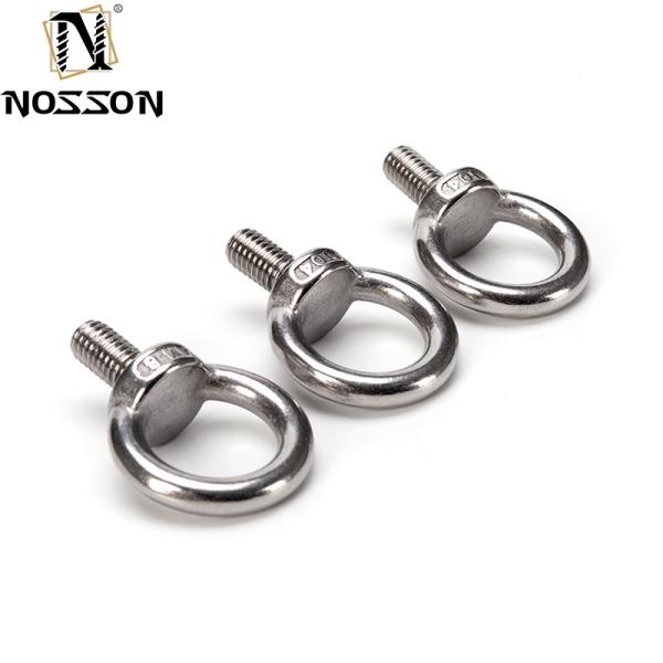 GB Standard Marine Grade Galvanized Stainless Steel Lifting Ring Threaded Eyebolt 1/4