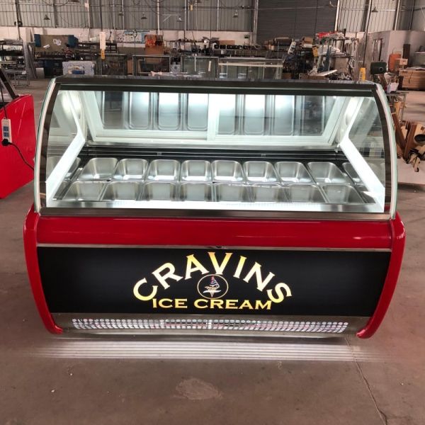 Gelato Ice Cream Display Freezer Anti Fog 1550x1030x1250mm