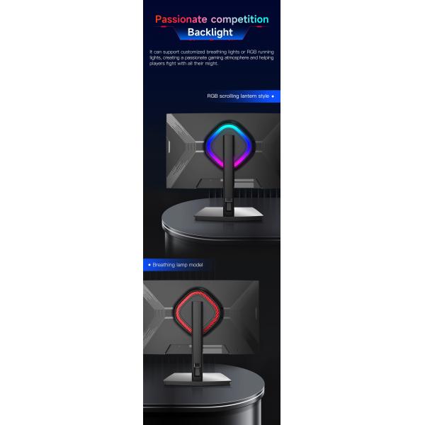 OEM 27 Inch Frameless Nano IPS PC Gaming Monitor 300cd/M2 With RGB Lighting