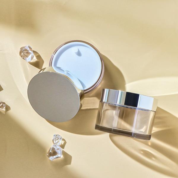 Luxury PET Cosmetic Cream Jar Body Scrub Container Cream Can With Lid  For Cosmetic Packaging Containers