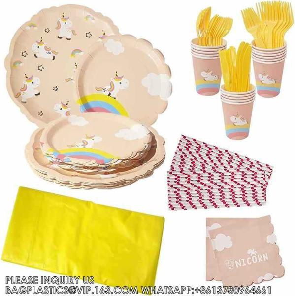 Hot Stamping Unicorn Themed Children'S Birthday Suit Party Supplies Creative Unicorn Party Supplies