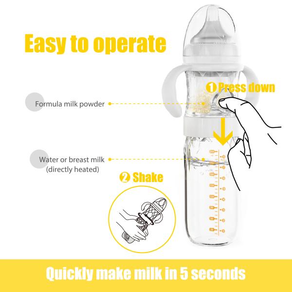 Анти- колика 240ML бутылки формулы бутылок молока 8 Oz стеклянные Newborn
