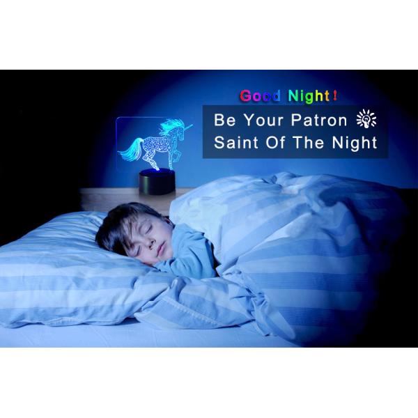 Unicorn 3d Night Light 7 Colors Change with Remote Night Lights for Kids Room Decor or Perfect Gift for Kids