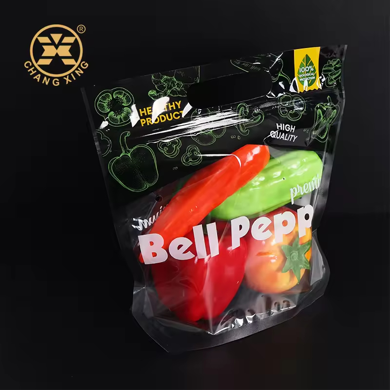 Custom Logo Anti-Fog Vacuum Packaging Bag with Breathable Air Holes for Fresh Produce