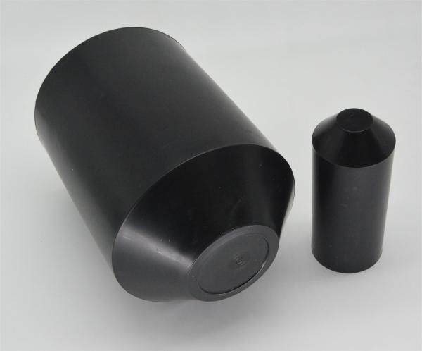 RoHS preto isolado calor encolher fio tampas 10mm a 160mm