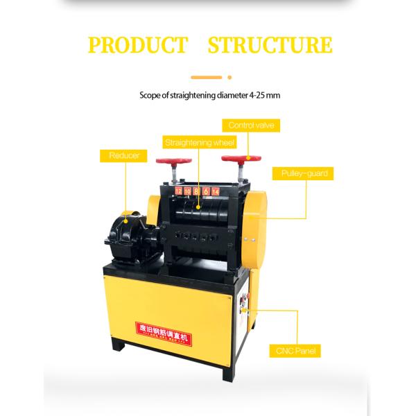 Hydraulic Automatic Stainless Steel Tube Straightener for 4-25mm Processing Diameter
