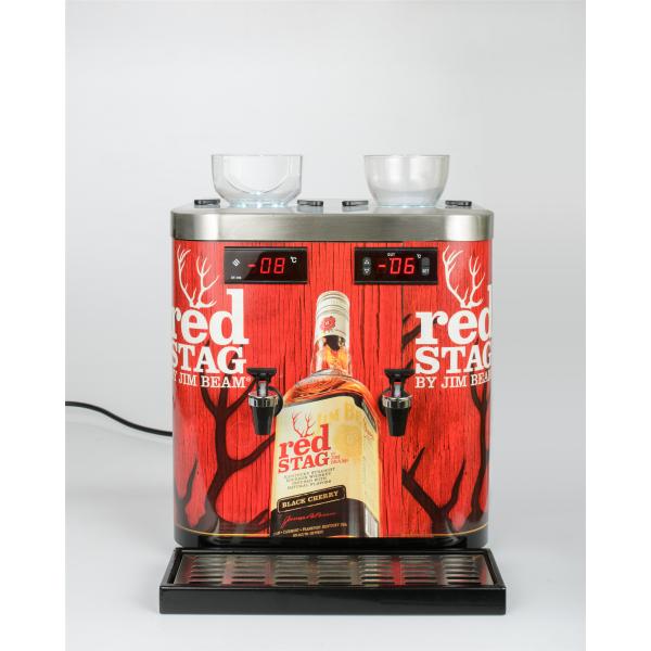 2 Bottle Holders Refrigerated Liquor Dispenser For Restaurants / Hotels