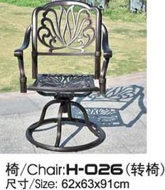Leisure  Garden Cast Aluminum 6 Seater Outdoor Furniture Table And Chair Set Garden Furniture