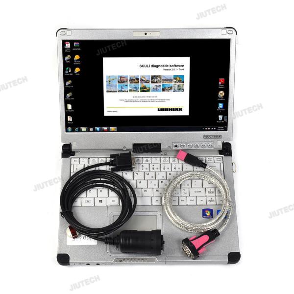 SCULI Software LIEBHERR Diagnostic Kit CF C2 Laptop for Liebherr Excavator Crane