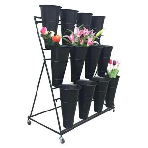 Fábrica de cores personalizadas tamanho Florista Prateleira Balde de Flores