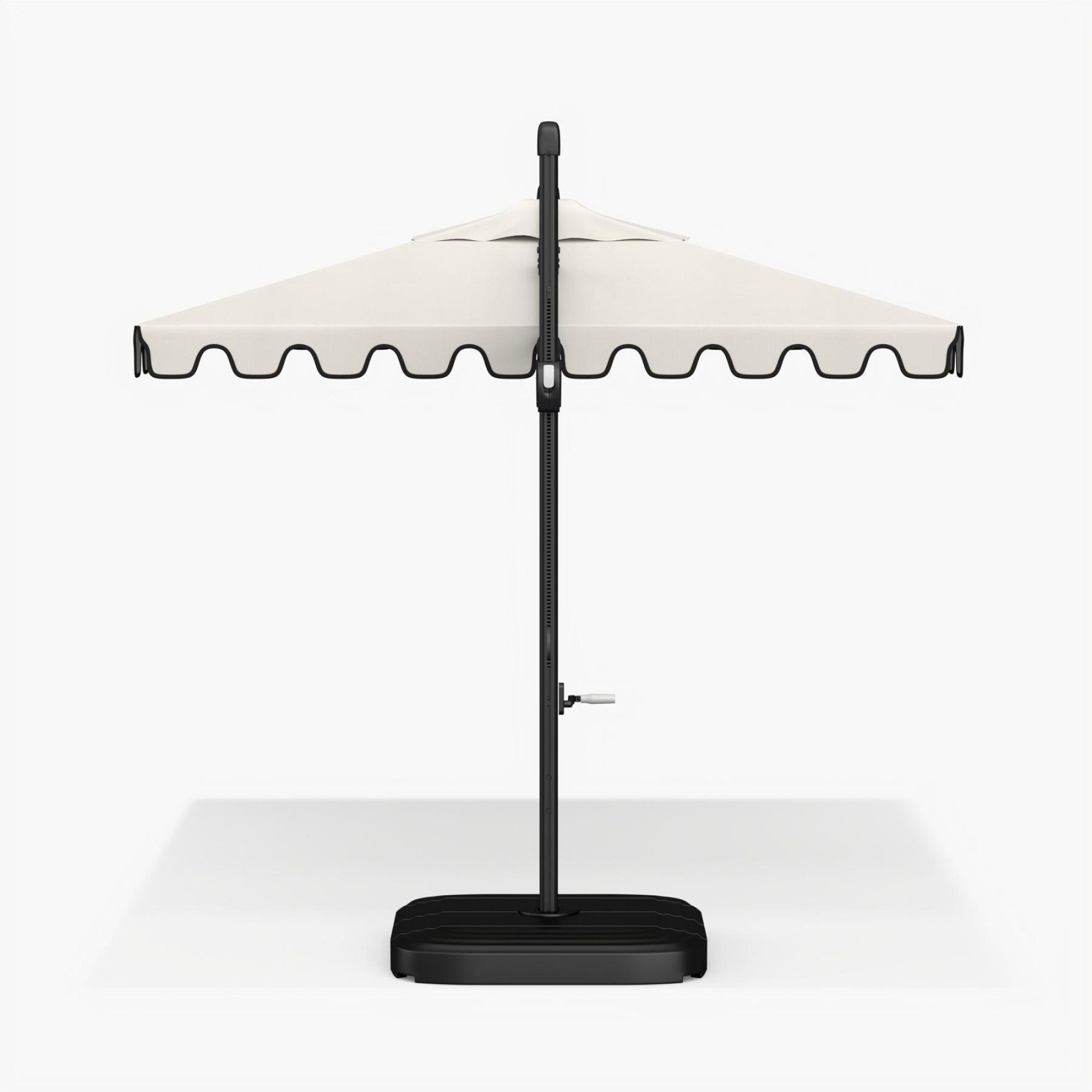 18 W x 103 H AJUNION Modern Aluminum Waterproof Parasol for Commercial Restaurant
