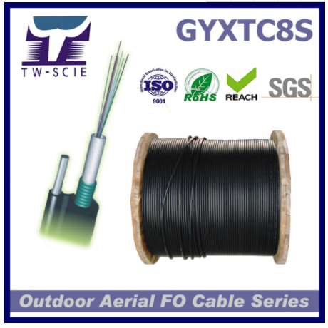 12 Core Self - Support Loose Tube Single Mode Fiber Optic Cable Water Blocking Tape