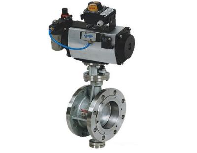 Pneumatic Operated 4 Inch Eccentric Butterfly Valve Flange Type ANSI 300 LB
