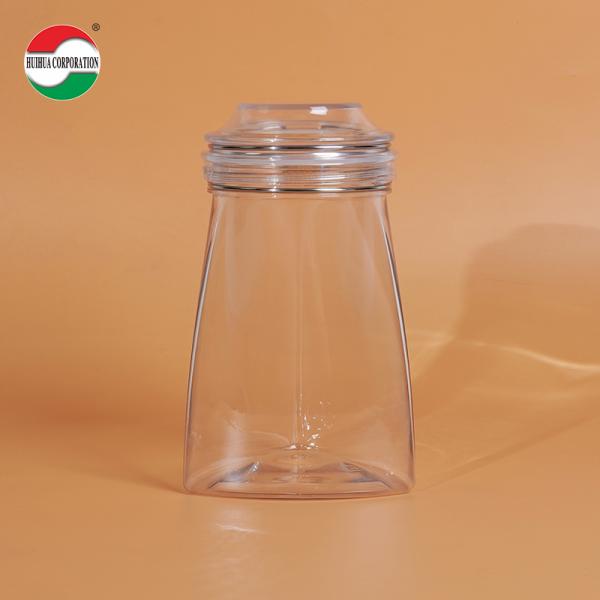 1080ML PET Botella de plástico PET transparente cilindro Jarrones sellados para alimentos Solución de almacenamiento de tapa de cubierta