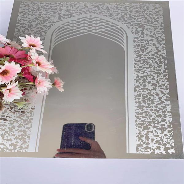 Mirror Etched 201 Grade Stainless Steel Etched Sheet 1219x3048mm for Modern Design Applications