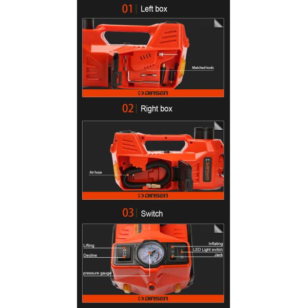 Электрический гидравлический пол Джек и насос Inflator автошины, гидравлический автомобиль 12V поднимают домкратом