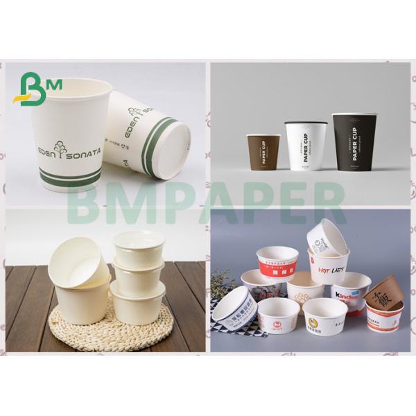 бумага запаса чашки сопротивления PE 240g + 15g складывая белая для кофейной чашки бумага запаса чашки сопротивления PE 240g + 15g складывая белая для кофейной чашки