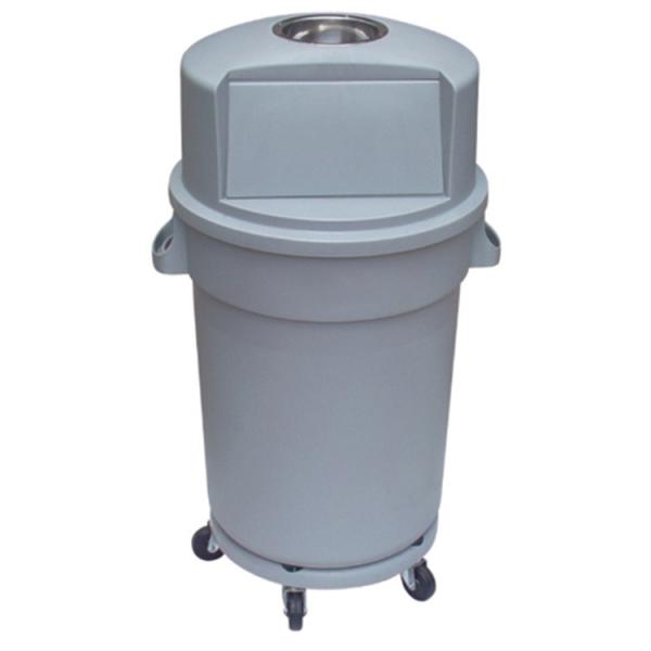80L 100L 120L poubelle en plastique sur roues poubelle ronde épaissie
