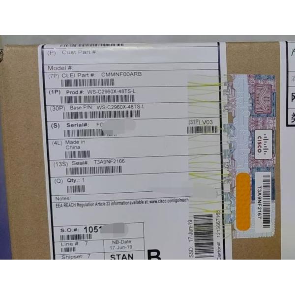 Cisco Catalyst 48Port Managed Gigabit Ethernet Switch WS-C2960X-48TS-L