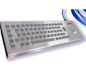 デスクトップ産業用ステンレス鋼キーボード トラックボール IP65
