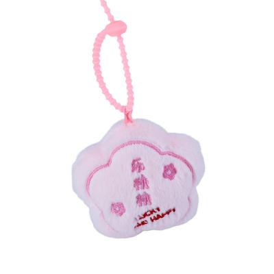 Compact Super cute keychain plush Pink Cross Stitch Pendant Plush Toy Custom Logo