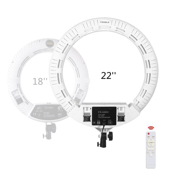 100w 22 Inches Ring Light With Remote Controller 3200k-5500k Battery Support