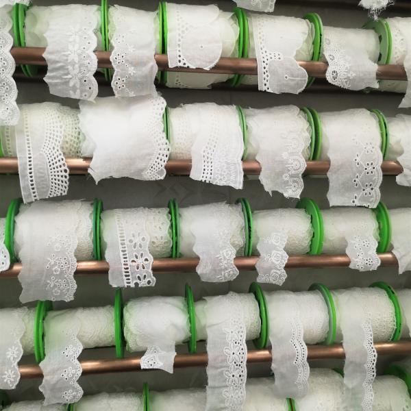 Lingerie Bra Polyester Elastic Stretch Jacquard Eyelash Lace Trimming