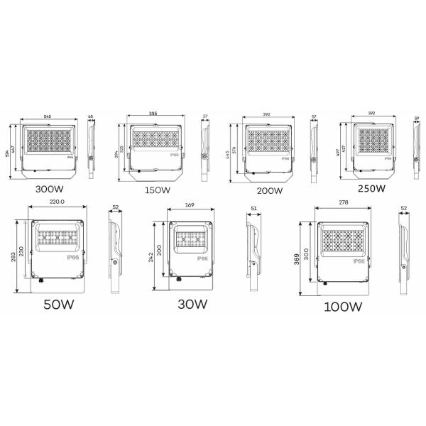 400W-100W LED Flood Light Spot Light Projector With IP66 Waterproof 5years Warranty For Sport Filed