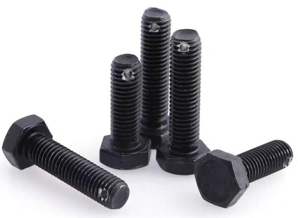 Black Hex Head Bolts With A Hole on the End of Shank Grade 8.8 &.10.9 Carbon Steel