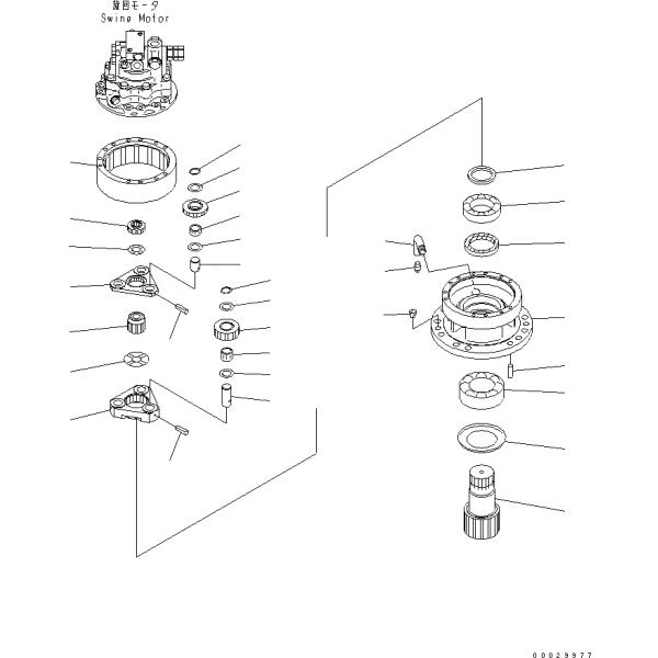 Части экскаватора Гидравлический колеблющийся двигатель 21w-26-00100 708-7s-00242 Для Komatsu Pc78