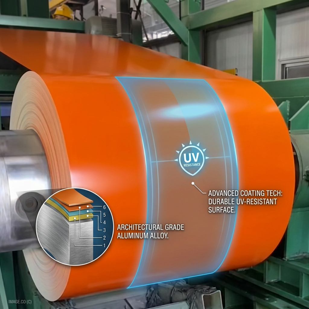 PVDF Coated Aluminum Coil 0.25-1.2mm Thickness Weather Resistant Building Material for Middle East Market