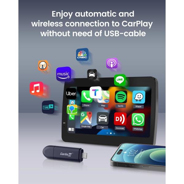 Mini SE Pro Ai Smart Usb Box Wireless Adapter CarPlay Dongle Black Android Auto Wireless Carplay Adapter