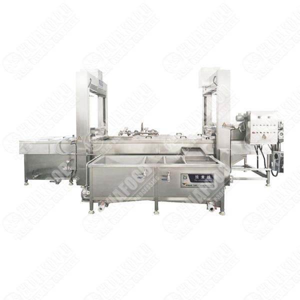 Automatic Mulberry Leaves Washing And Blanching And Cooling Machine Vegetable Cleaning Processing Line