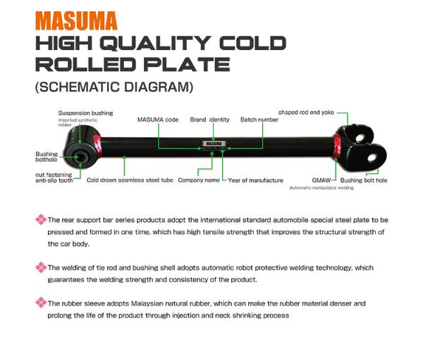 54.5*6*6cm bras de commande réglable pour TOYOTA CAMRY par Masuma Manufacturing Technology