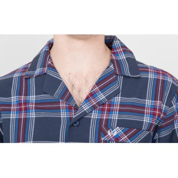 Red Yarn Dyed Check Mens Luxury Sleepwear Anti Wrinkle Eco Friendly S - XXL Size