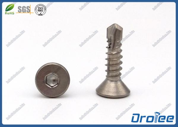 304/316/410 Stainless Steel Flat Head Hex Socket Self Drilling Tek Screws