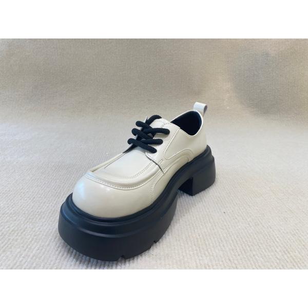 Thick Bottom Women Mule Shoes White Leather Mules Womens