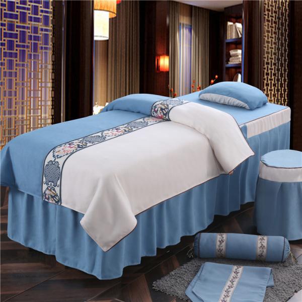 Modern Style Massage Table Sheet Cover Set Luxury Spa Pure Microfiber 4 Piece Bedding