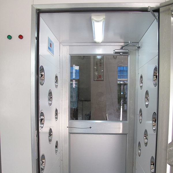 W900MM White Air Shower Clean Room , Air Jet Shower With Electric Lock