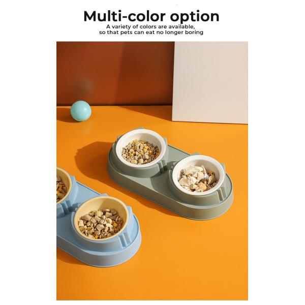 Настраиваемая керамическая миска для кормления домашних животных с материалом из нержавеющей стали