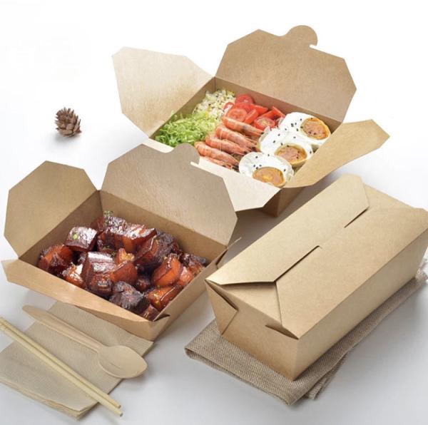Boîte à emporter en carton de papier à usage unique