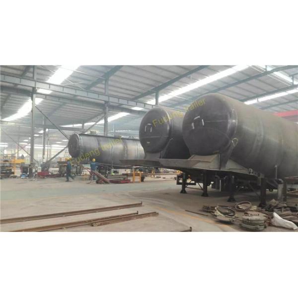 V / W Shape 80 Ton Bulk Cement Semi Trailer For Carrying Cement ,  Powder , Silos