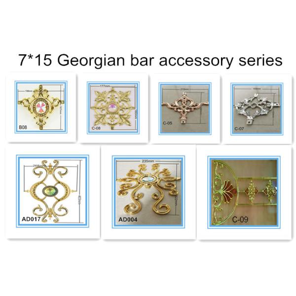 7*16mm Glossy Surface Aluminium Georgian Bar Accessories For Insulating Glass Decoration
