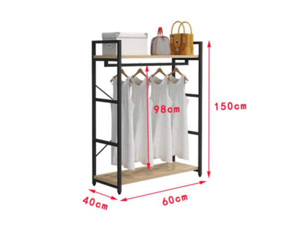 Modern Style Clothing Shop Display Racks Wall Mounted Clothing Rack For Shopping Mall