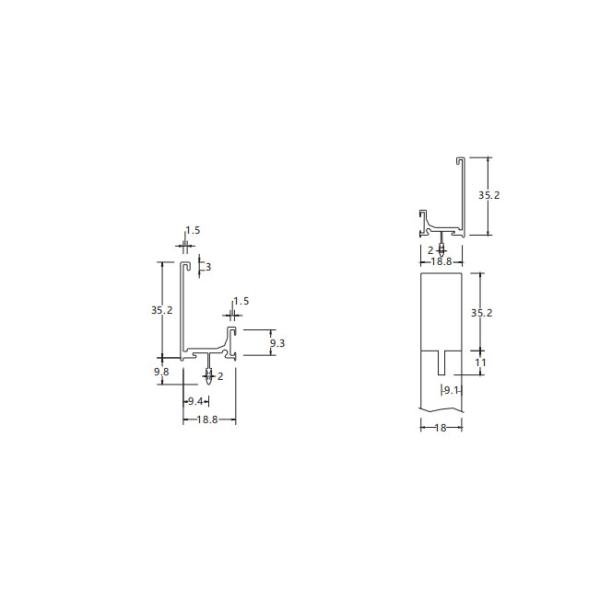 Las manijas ocultadas cuadrado del tirón del gabinete ennegrecen el grueso de 18m m para la sala de estar