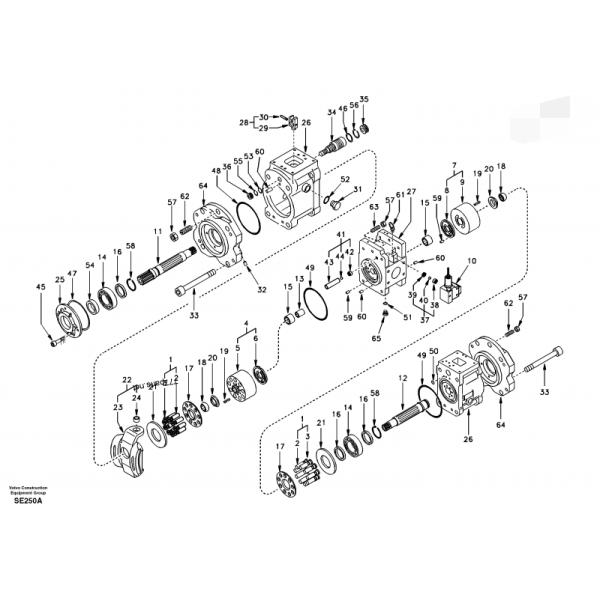 High Pressure Excavator Hydraulic Pump Volvo EC360 EC460 K5V200 Hydraulic Main Pump