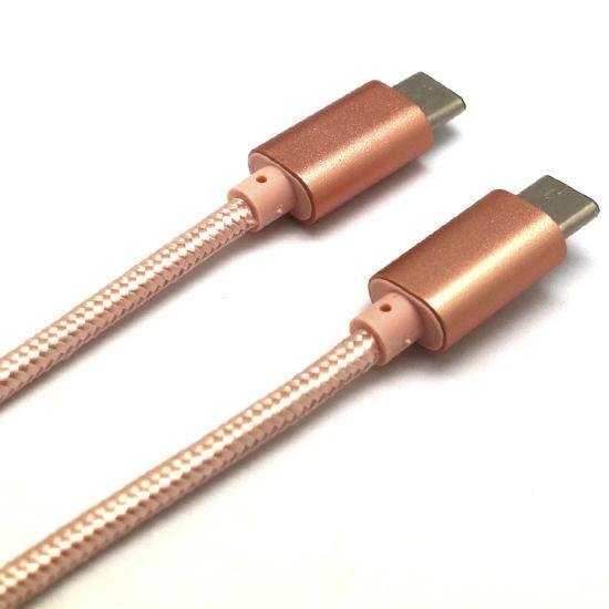 Nylon Braided Type C Data Cable , Fast Usb Type C Cable Male To Male