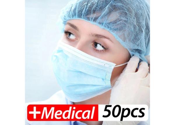 3 Ply Non Woven Antibacterial Face Mask With Low Breathing Resistance